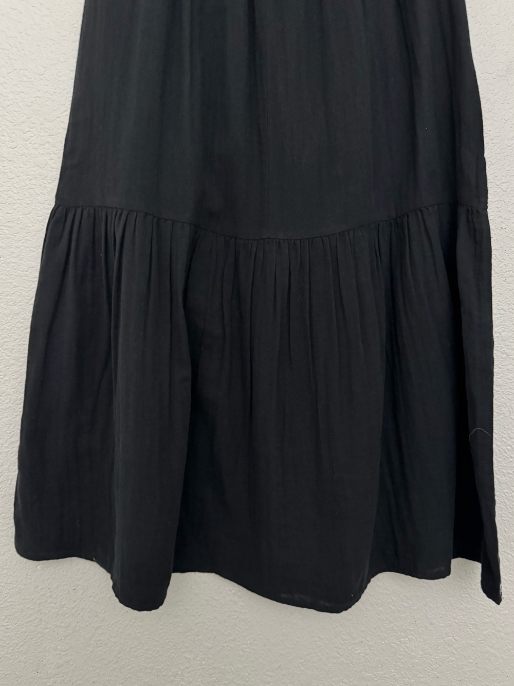 Dizzy Lizzy Black Embroidered Boho Maxi Skirt Size Small - Picture 9 of 12